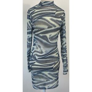 Leau Rebel Multicolored Mesh Mini Dress